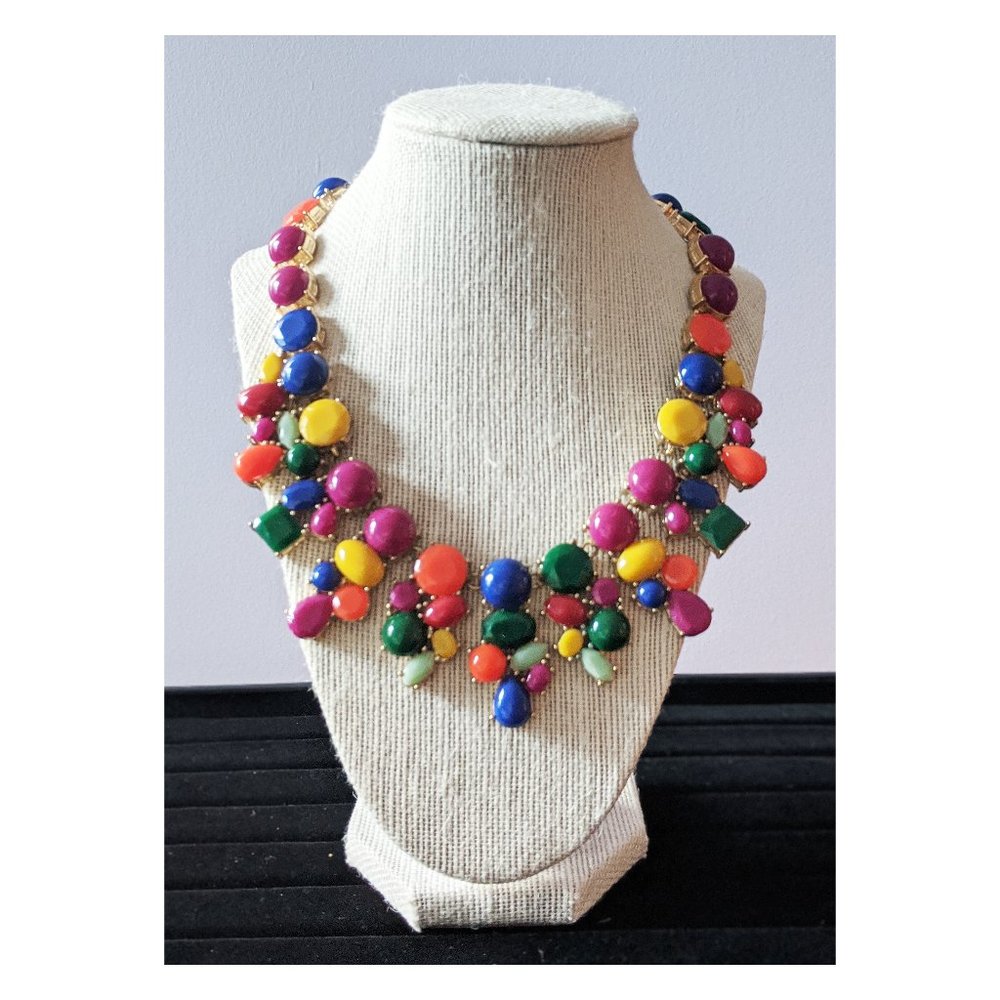 Talbots Stunning Multi stone neck piece